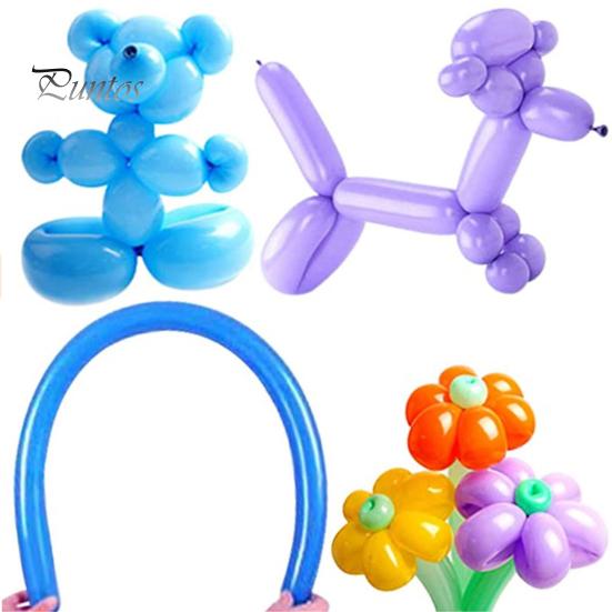 100Pcs Long Balloon Creative Twistable Colorful Balloon Set Emulsion Kids Balloon for Party Show Decoration