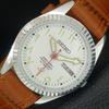 ОТРЕМОНТИРОВАННЫЕ ЯПОНСКИЕ МУЖСКИЕ ВИНТАЖНЫЕ АВТОМАТИЧЕСКИЕ ЧАСЫ SEIKO 6309A БЕЛЫЙ ЦИФЕРБЛАТ a442551-1