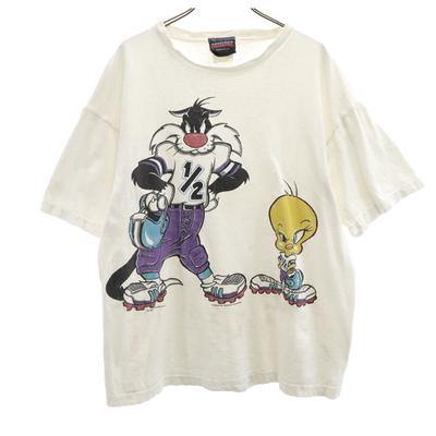 ЛЮБИМЦЫ АМЕРИКИ 90-х Старые Looney Tunes Твити Сильвестр Футболка с коротким рукавом Мужская Б/у