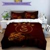 Galatasaray 3pcs Bedding Set Duvet Cover Closure Includes 1 Duvet Cover & 2 Pillowcases for All Seasons Bedroom Home Dorm Decor