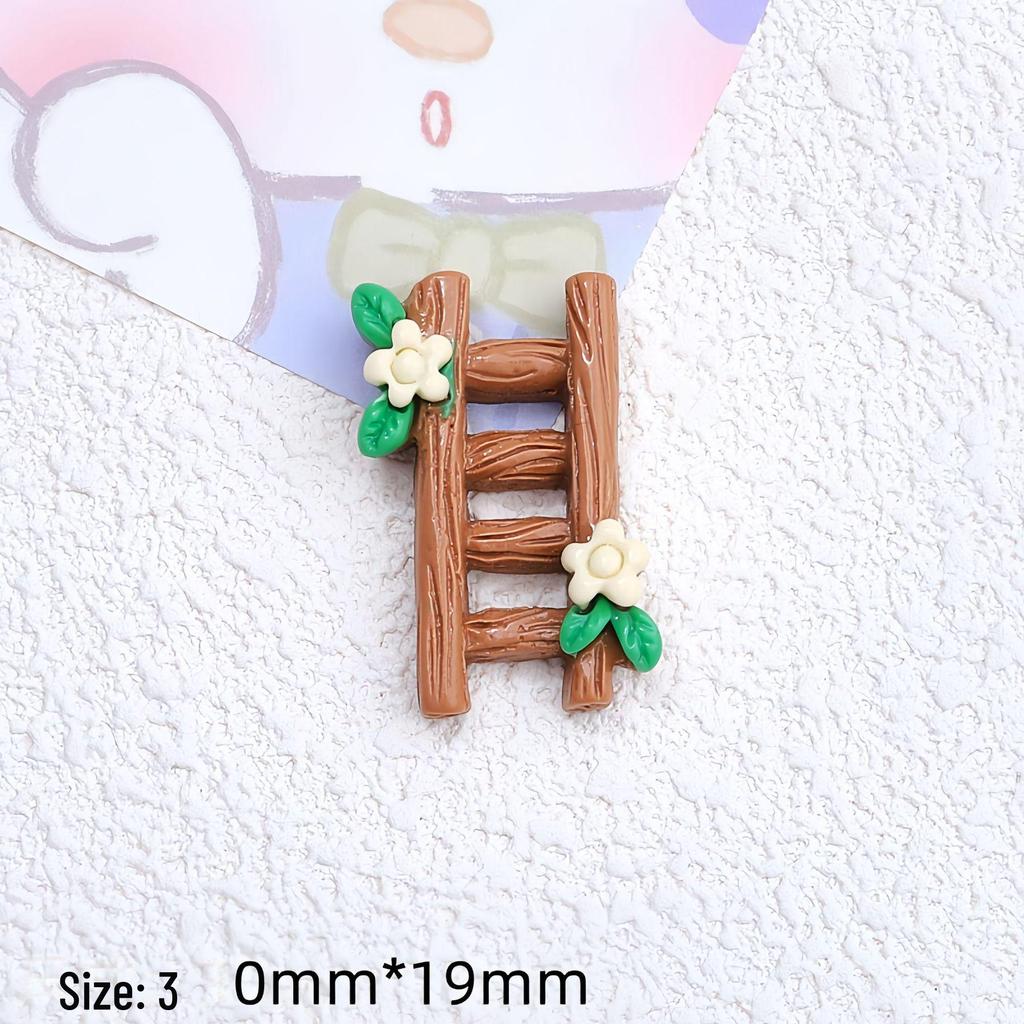 Colorful Flower Ladder Cartoon Resin Hairpin & Shoe Buckle Glue Accessories for DIY Jewelry