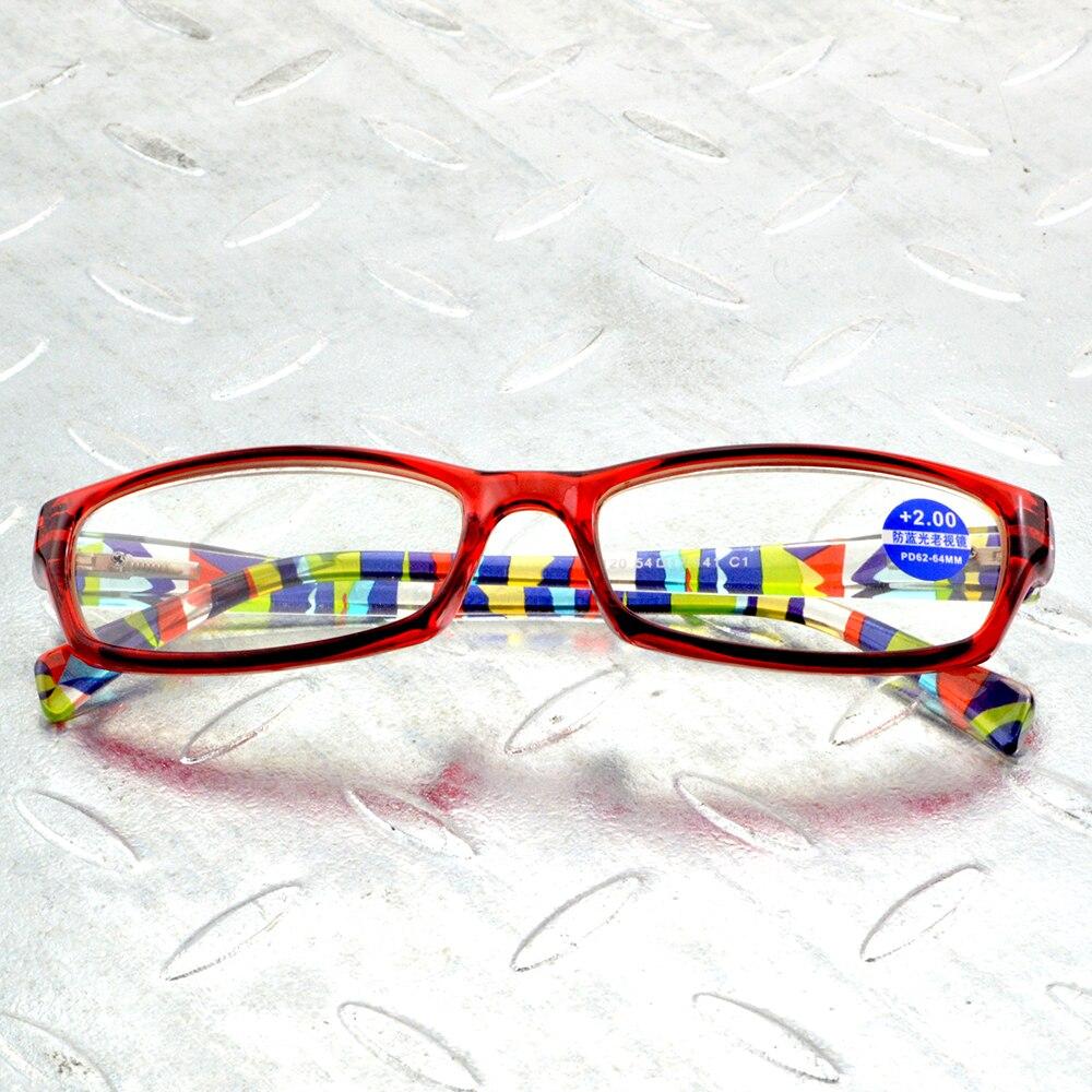 Женские очки для чтения с маленьким прямоугольным узором в красной оправе ручной работы и весенними дужками +0,75 +1 +1,25 +1,5 +1,75 до +4