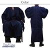 SWINGPLUS Denim Haori Solid Perfect for Made In Japan Men's Japanese-Made Jacket, Color, Kimono, (Size 2L, Indigo)
