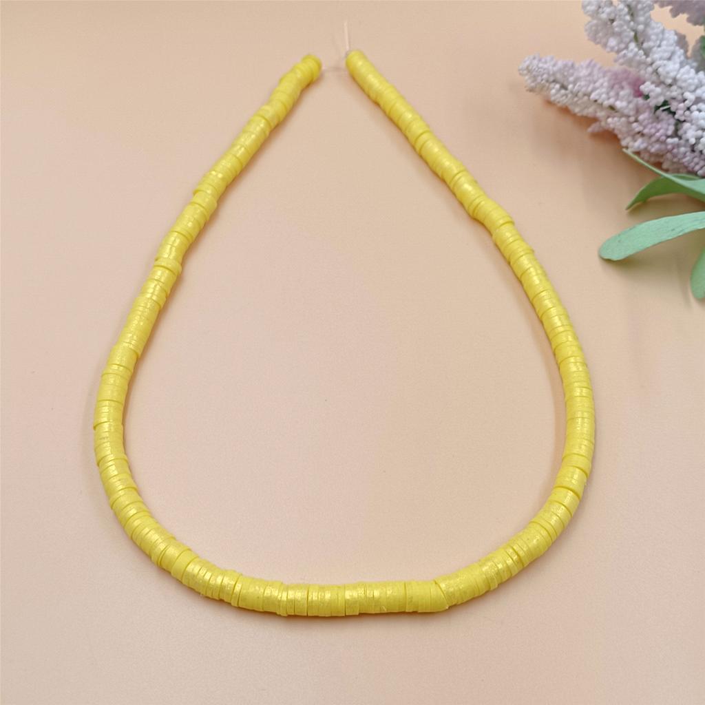 Pearlescent Powder Fashion Necklace DIY 6mm 350PCS 1 String Spacer Beads Bracelets Loose Beads 12Colors For Jewelry Making Polymer Clay Beads