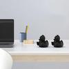 Черная горилла-утка фигурка 3D-печать мускулистый орангутан утка статуэтка животное скульптура дом офис рабочий стол приборная панель автомобиля украшение орнамент
