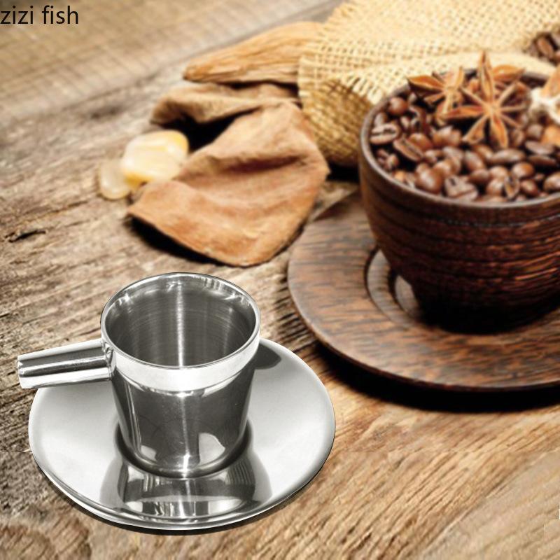 Набор из нержавеющей стали для кофе и посуды, чашка для чая с цветком, чашки для чая с молоком, металлические чашки для воды, кружка для послеобеденного чая, кружка для молока, кружки для сока