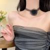 Neck Accessories Rose Flower Choker Mesh Collarbone Chain Sweet Rose Choker Necklace  Women