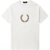 SS24 T Shirt Men's White With Gold Logo M7708-WHF