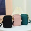 Women's Crossbody Mini Mobile Phone Bag 2025: Trendy & Versatile Canvas Handbag, Vertical Shoulder Style with Key Coin Purse.