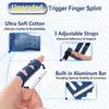 4pcs Upgraded Trigger Finger Splint,Trigger Finger Brace Support with 3 Adjustable Fixing Belt,Finger Straightener for Middle Ring Index Pinky Thumb