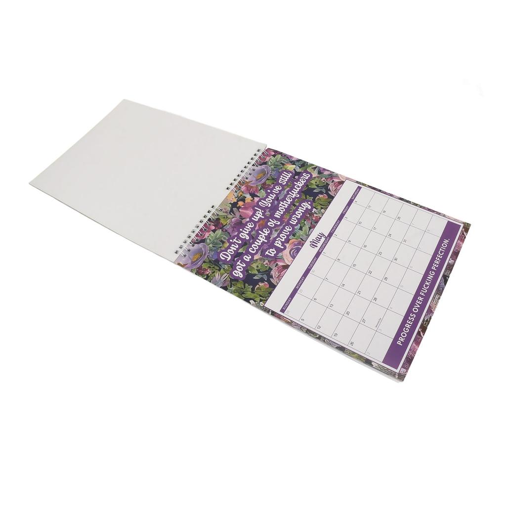 2024 Настольный календарь Многоцелевой инновационный веселый плотный бумажный ежемесячный календарь психического здоровья Маленький настольный календарь
