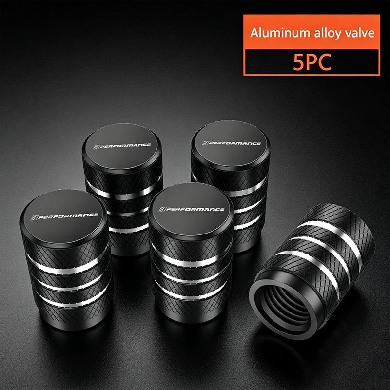 5Pcs Aluminum Car Wheel Tire Valve Caps Tyre Rim Stem Covers Airdust Waterproof For BMW M Performance X1 X3 X5 F39 F48 E46 E90 LK5