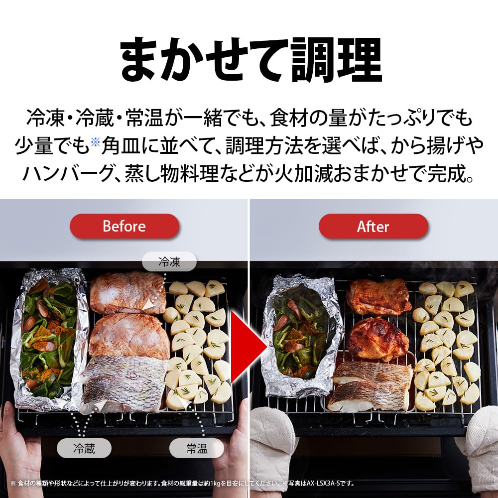 Sharp Water Oven Healsio Gray Convection Cooking with Smartphone Link High Performance Sensor High Grade Model AX-RS1A-H 2-tier