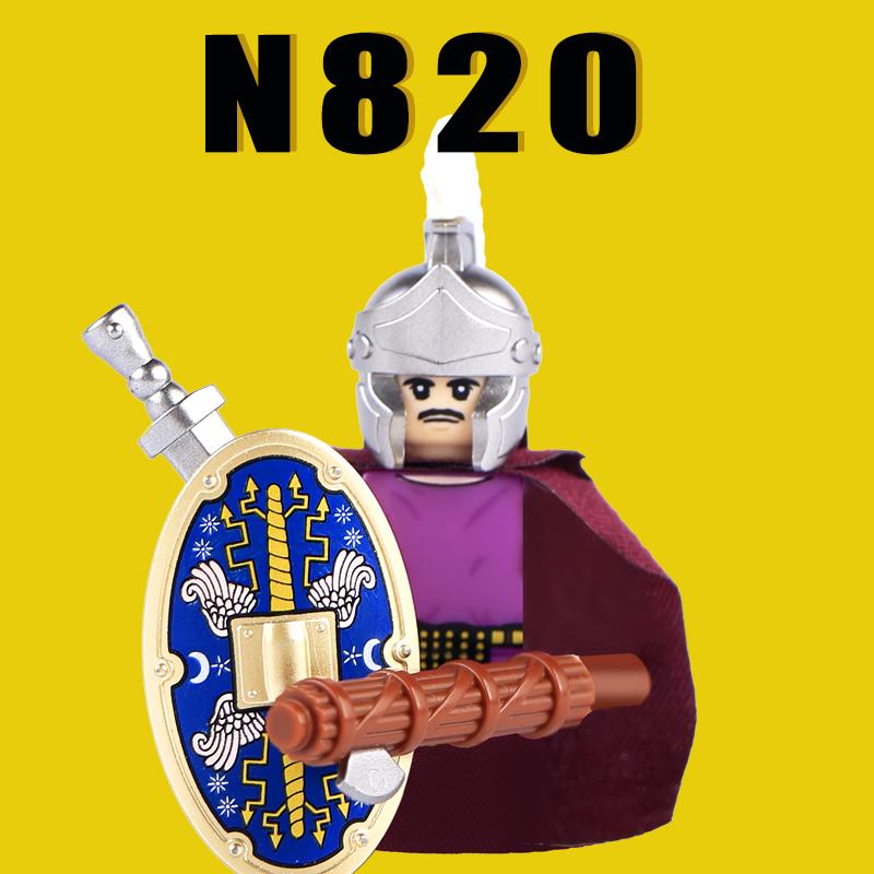 Средневековые Военные Рим Рыцари Строительные Блоки Замок Армия Воин Солдат Фигурки Арбалетчик Щит Меч Легион Блоки Игрушки