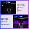 MAZERO Ambient Car Foot Remote RGB Starry Sky 9 Color Memory LED Strip Adjustable Light High No Universal Car Interior Room Car Interior Indirect Set