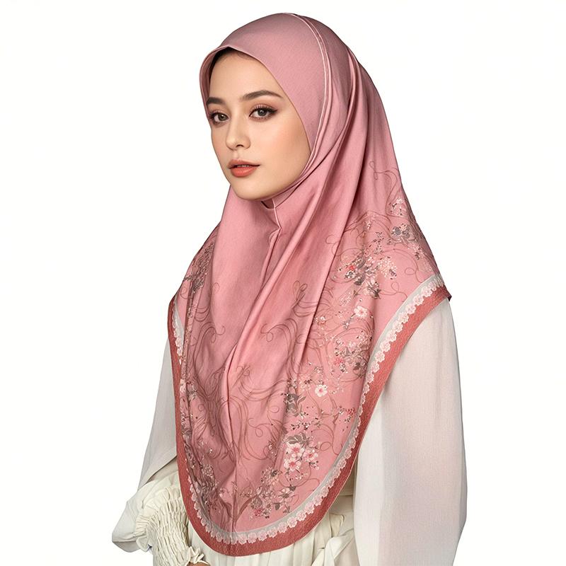 1 шт. Машинная стирка Застежка-кнопка Традиционная исламская одежда Элегантный хиджаб Великолепный мусульманский головной платок Идеальный подарок Многоцветный