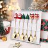Cross-Border Christmas Tableware: Children's Dessert Spoon & Fork Set - Boxed Gift for a Merry Christmas