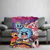 Удивительный мир G-Gumball Одеяло Приятный к коже комфорт теплое мягкое плюшевое одеяло подходит для дивана гостиной офиса спальни