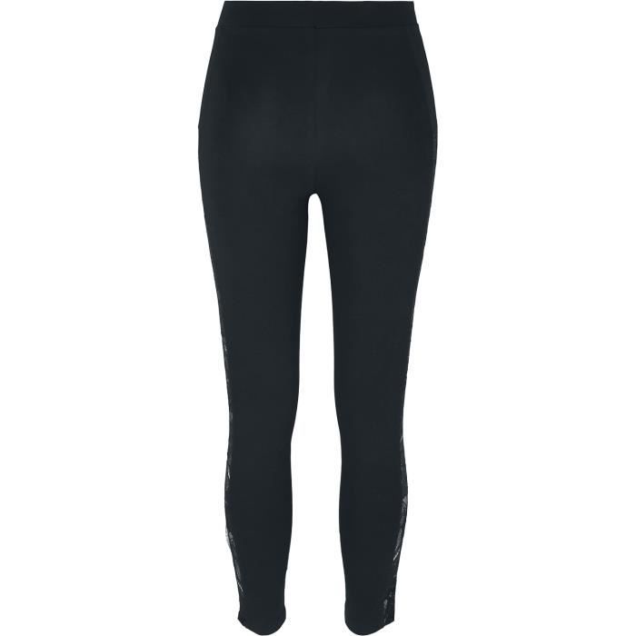 Legging Femme Urban Classics - Bandes Dentelle - Noir