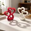 Статуэтка сплетенных сердец 3D-печать Статуя сердец любви Центральный элемент стола Скульптура сердец