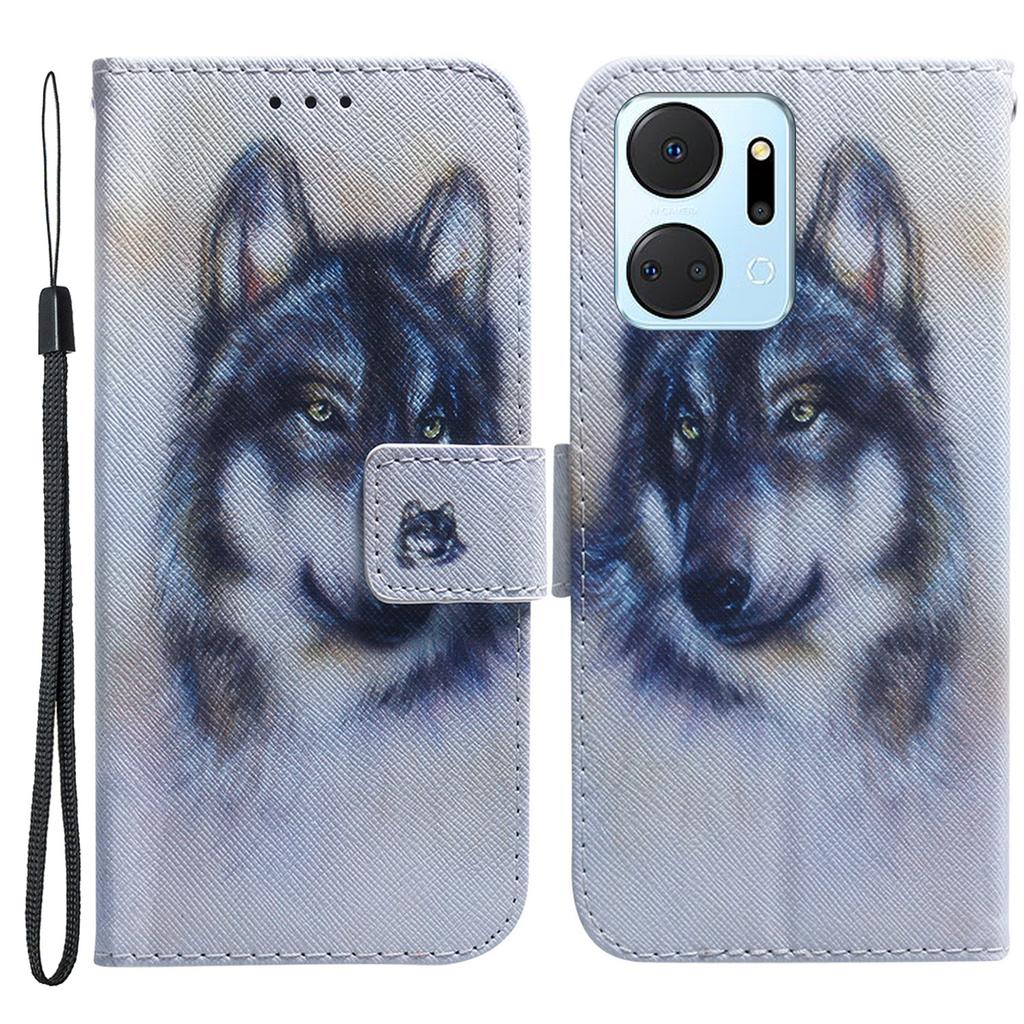 Защитный чехол для Honor X7a 5G из ПУ кожи, откидная обложка-фолио, чехол-кошелек для телефона