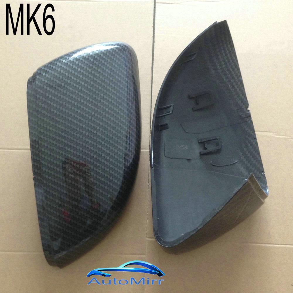 Kibowear для Volkswagen Golf GTI 7 R накладки на боковые зеркала (Углеродный эффект)  MK7 GTD 7.5 VII Polo 6R 6C Scirocco Passat