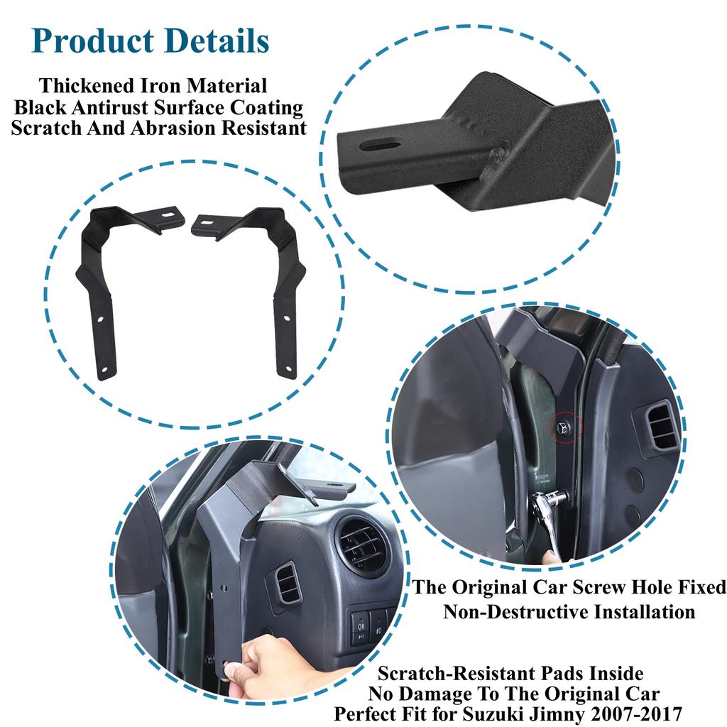 Автомобильный столб, светодиодный рабочий фонарь, светильник, бар, монтажный кронштейн, подставка, держатель для Suzuki Jimny 2007-2017, авто экстерьер