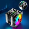 Башенные воздушные кулеры для процессора с медным основанием, управляемые ШИМ, с двумя вентиляторами, высота 145 мм, ARGB-подсветка для сборки ПК