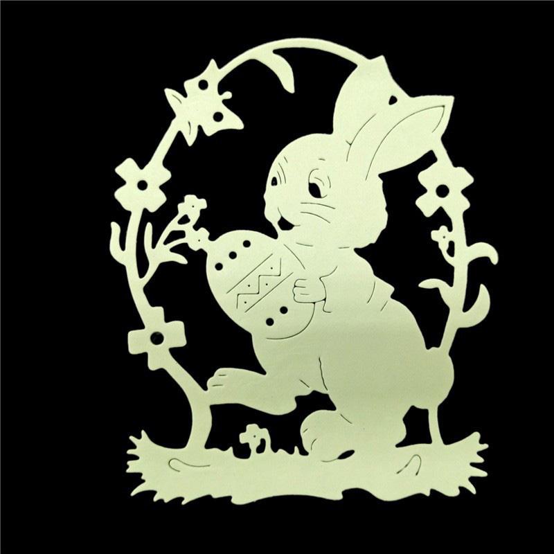 Пасхальный кролик яйцо венок металлический трафарет тиснение резка штампы для скрапбукинга своими руками бумажная открытка тиснение ремесло декор