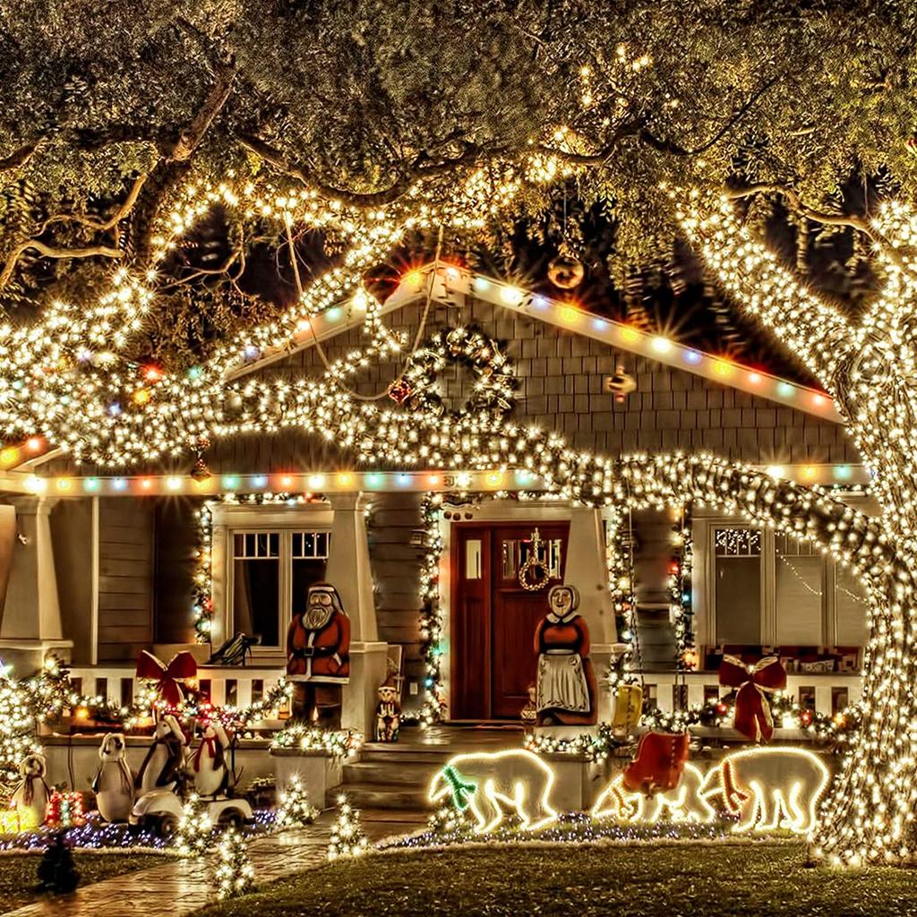 JOYBLISS Outdoors Солнечная гирлянда 200 светодиодов 8 режимов Водонепроницаемая солнечная лампа для сада, свадьбы, вечеринки, Дня святого Валентина, рождественской елки, дома LM