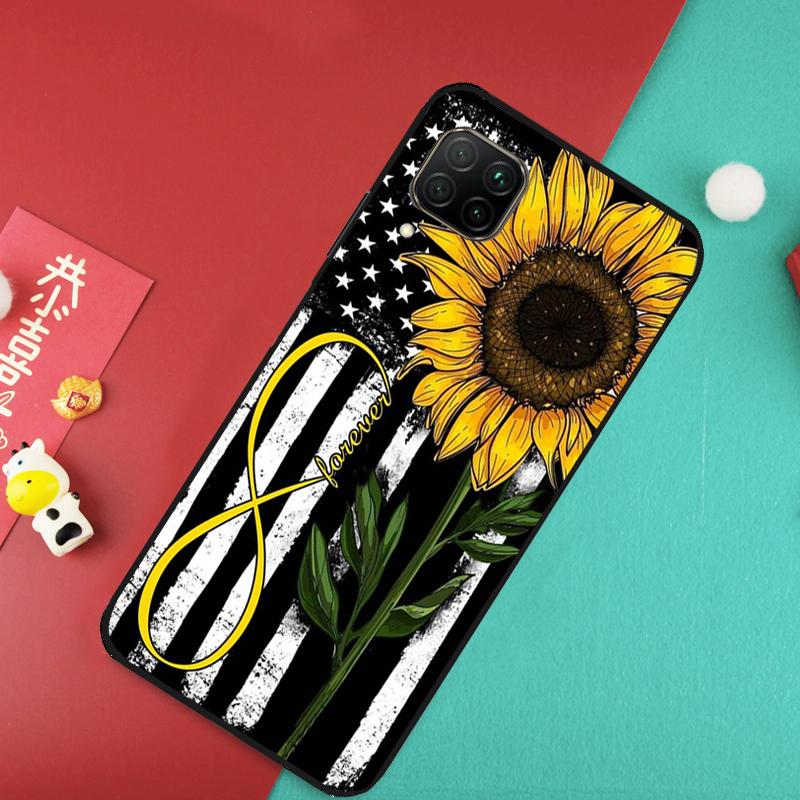 Подсолнух Для Huawei Nova 12S 9 10 SE 7i 8i 11i 12i Y60 Y61 Y70 Y72 Y73 Y90 Y91 P20 P30 P40 Lite Чехол