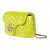 Gucci GG Marmont Double G Logo Chain Shoulder Bag Mini Women shoulder bag Bright-Green 841290-AAFAY-3520