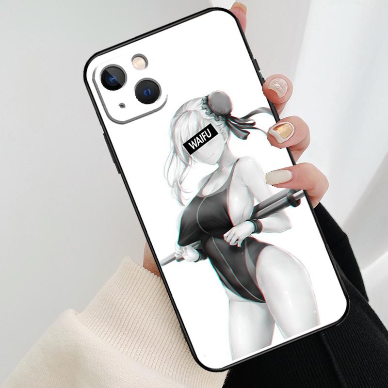 Сексуальная Манга Девушка Чехол для Телефона Для iPhone 17 Pro Max 16 15 14 11 12 13 Pro Max mini 15 16 Plus 16e 17 Air Cover