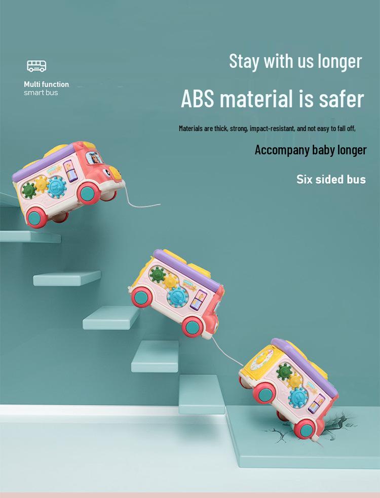 705 Kids' Whack-a-Mole Cartoon Bus: Bilingual Car Whacking Game