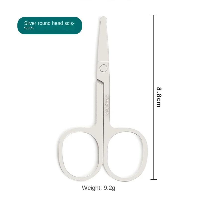 Электрические щетки для волос, триммеры для здоровья, триммер для носа, ножницы для безопасного удаления волос из стали, круглые, черные, из нержавеющей стали, для бритья мужчин