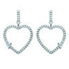 [M5578] - Silver Earrings 'Love' Silver White (rhodium-plated) - 24x16 Mm