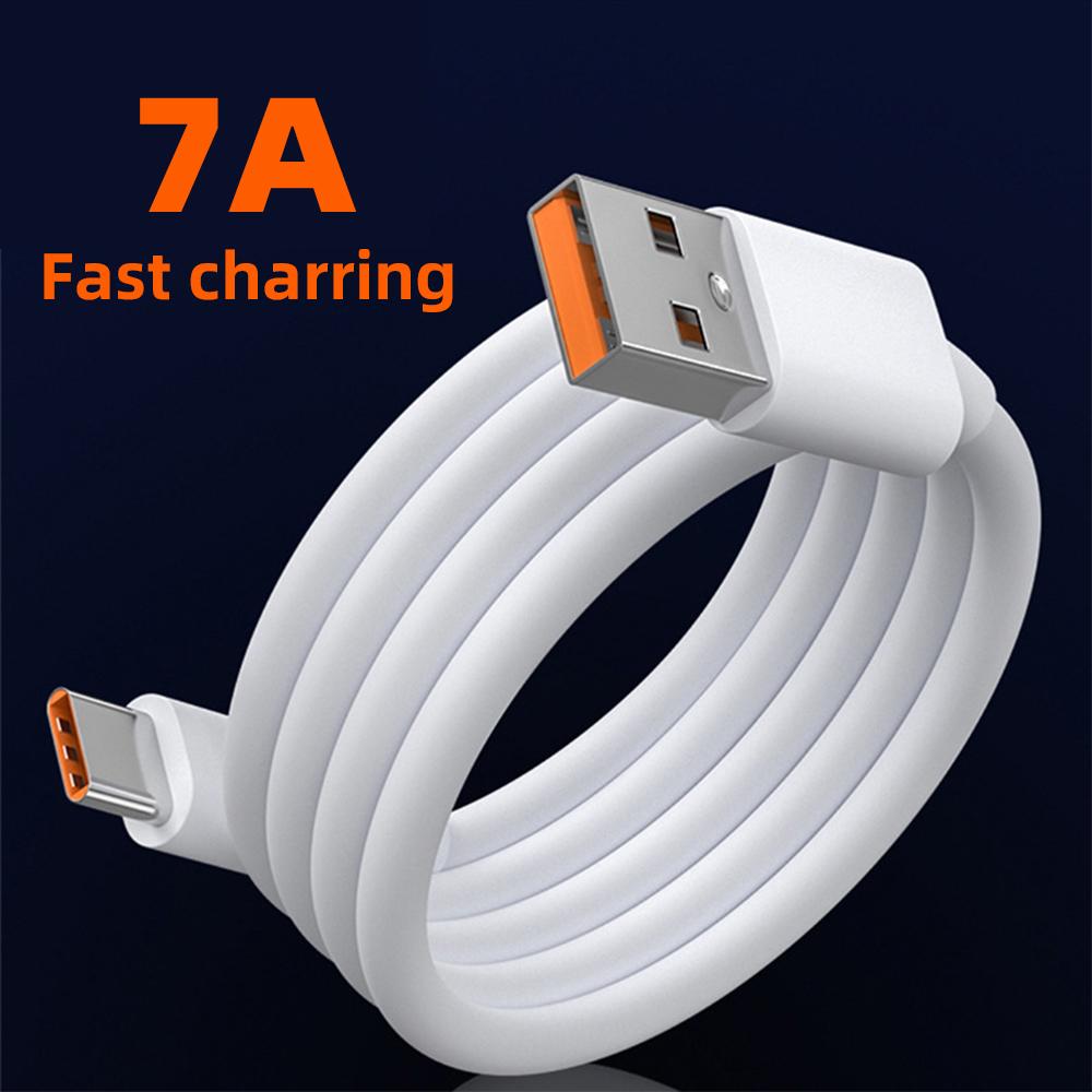 Супербыстрый 7A 100W Type C кабель для зарядки для P40 P30 Mate 40 USB кабель для быстрой зарядки и передачи данных для Xiaomi Mi 12 Pro Oneplus Redmi