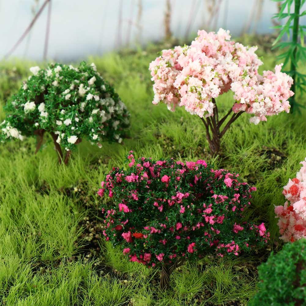 Rural Style Simulation Trees Landscape Plastic Micro Figurines Sakura Miniatures Micro Landscape