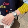 Новые женские часы, простые, универсальные, легкие и роскошные, кварцевые часы, застежка-бабочка, стальной ремешок, маленькие квадратные часы