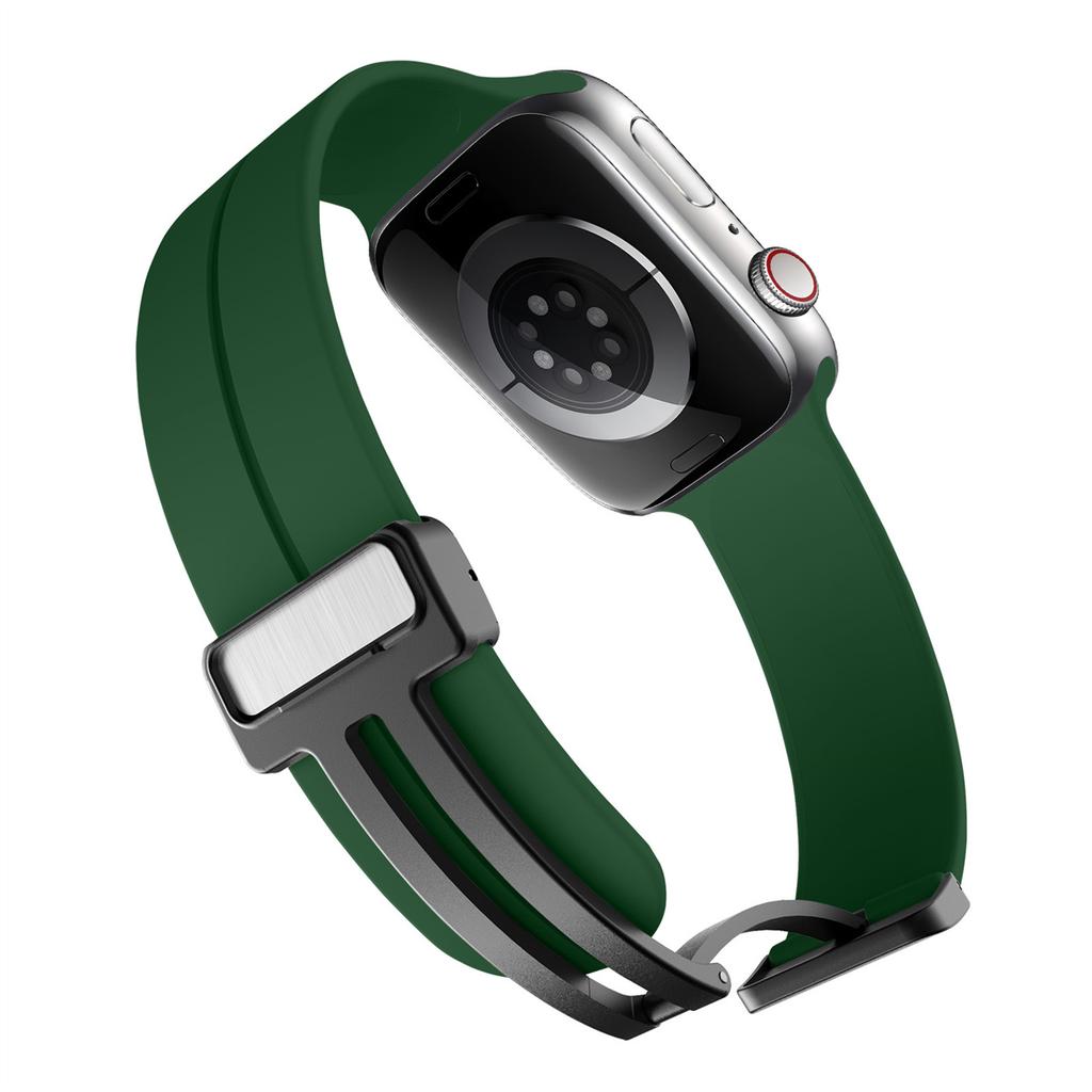 Strap For Apple watch bands 44mm 45mm 40mm 41mm 46mm 49mm Magnetic Silicone correa Bracelet iWatch Series 11 10 8 se 9 ultra 2 3