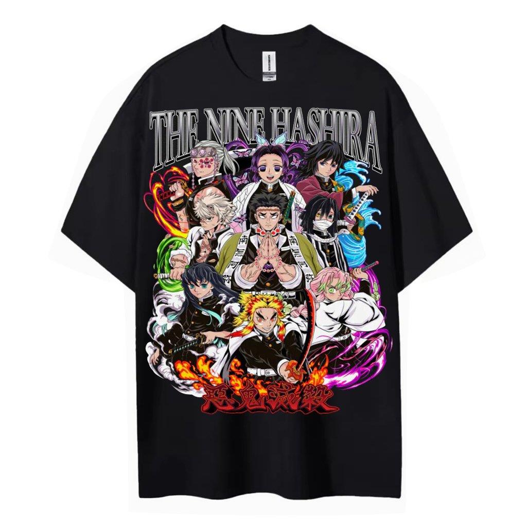 Demon Slayer Hashira T Shirt Men Women Anime Graphic Tee Cotton Short Sleeve Casual Tops Summer 2026 Kimetsu No Yaiba Streetwear