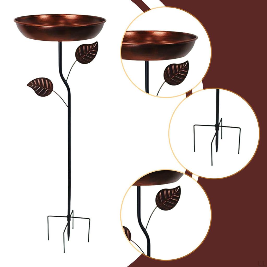 Чаша для купания птиц Декоративный поднос Стильная кормушка с садовым колышком Кормушка для птиц для