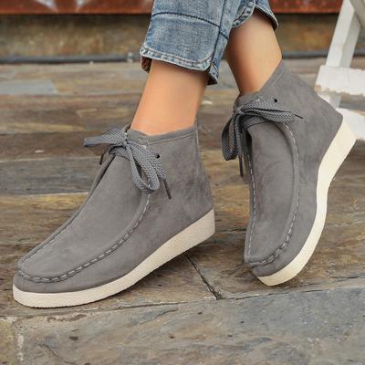 Осенние женские высокие кроссовки, новые туфли на плоской подошве со шнуровкой для женщин, ботильоны, повседневная обувь на толстом каблуке, женские кавансы