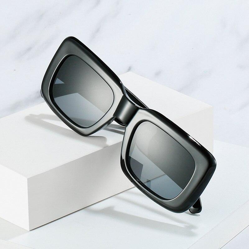 SO & EI ретро квадратные солнцезащитные очки женские модные брендовые дизайнерские широкие очки UV400 мужские оранжевые темно-зеленые солнцезащитные очки