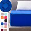 Однотонная хлопковая простыня на наматраснике, многоразмерный чехол для защиты от пыли, клещей и бактерий, постельное белье, без наволочек