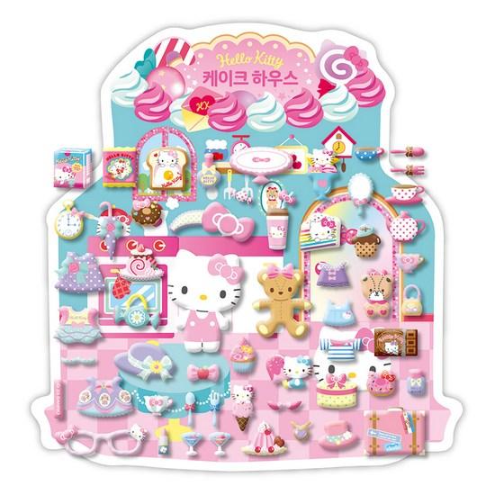 Sanrio Characters Cake House Sticker Hello Kitty, a Popular Character In Korea