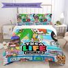 Toca Boca Life Pattern Bedding,Quilt Set Quilt Cover Pillowcase Home Birthday Gift (1*duvet cover+2*pillowcase,without core)XSJT0917199