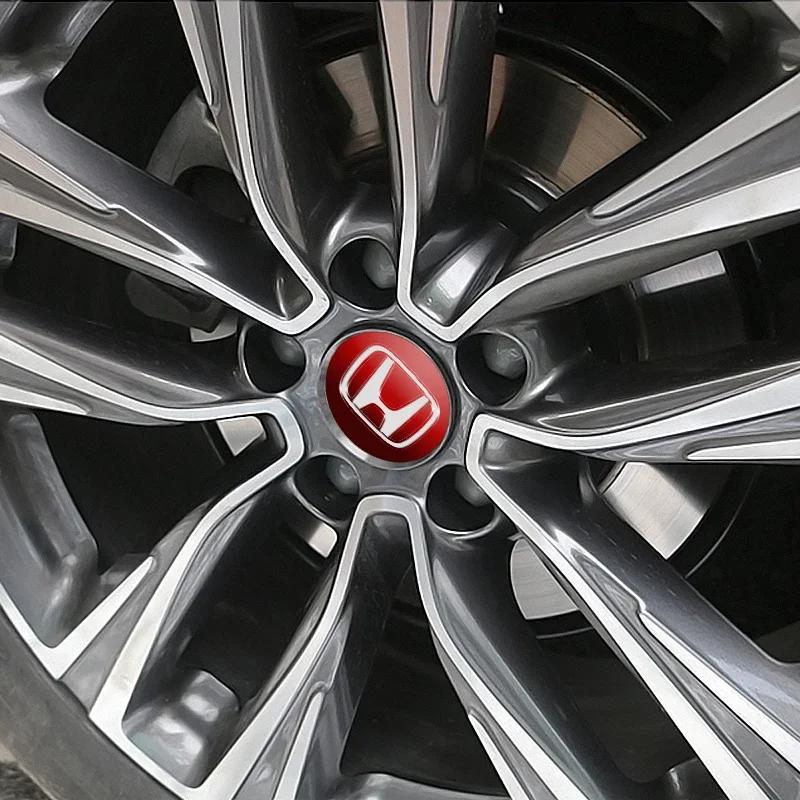 Для Honda 56 мм Наклейки с логотипом на центральную заглушку колесного диска Автомобильный стайлинг Эмблема на диск Для Honda Mugen Power TypeR Accord FIT HRV CRV Odys