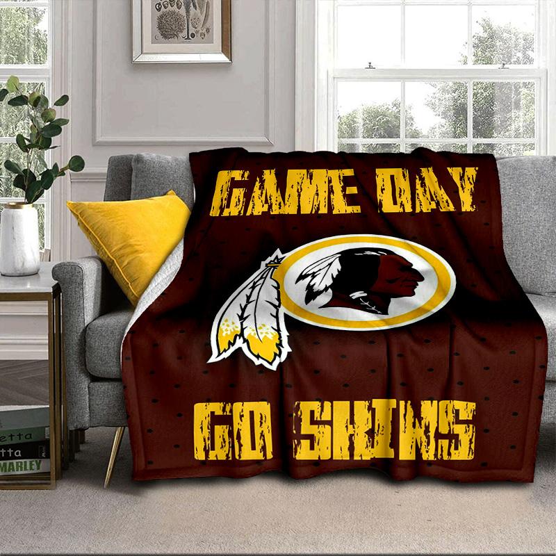 Washington Redskins Portable Blanket/Soft Blanket Bedding Blanket Suitable for Travel Camping Living Rooms Offices Sofas Fan Gifts