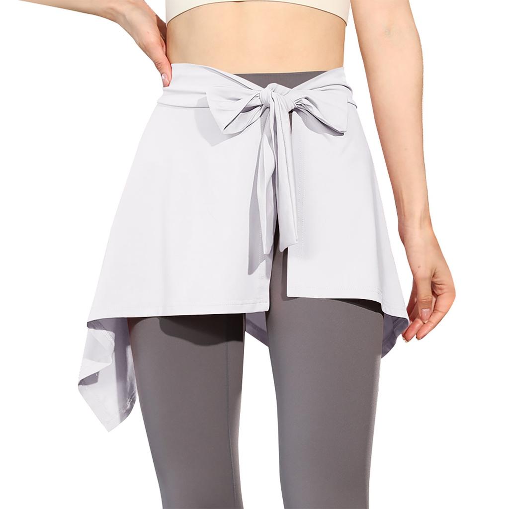 Женская юбка, эластичные брюки-кюлоты для йоги, женские спортивные шорты, легкие узкие однотонные бегуны с высокой талией